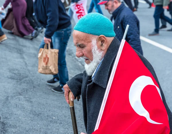 Akp Rättvisa Och Utvecklingspartiet Anhängare Skrika Slagord Och Vinka Party — Stockfoto