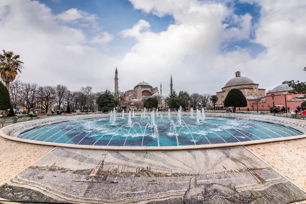 Sultanahmet Park Med Utsikt Över Blåttmoskén Också Kallas Sultan Ahmed — Stockfoto