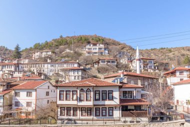 Sakarya Turkey.27 Ocak 2018 Tarakli tarihi İlçesi'nde geleneksel, eski ve tarihi Anadolu evlerin görünümü