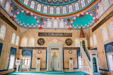 Merkezi Isabey cami Bursa,Turkey.20 Mayıs 2018 yılında iç görünüm