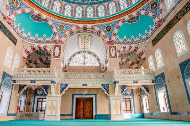 Merkezi Isabey cami Bursa,Turkey.20 Mayıs 2018 yılında iç görünüm
