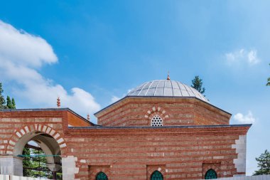 View of Yildirim Bayezid complex,a mosque complex  complex built by Ottoman Sultan Bayezid I Bursa,Turkey.20 May 2018 clipart