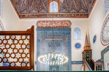 İç görünüm yeşil Camii Mehmed Camii da bilinen ben bir parçası olduğunu Bursa,Turkey.20 daha büyük karmaşık Mayıs 2018