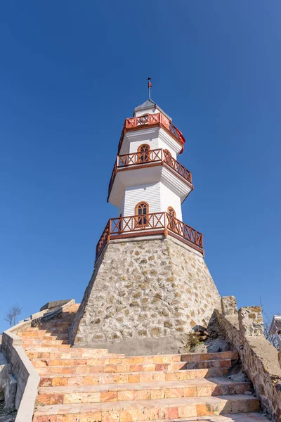 Vista Torre Histórica Vitória Colina Topo Cidade Goynuk Bolu Turquia — Fotografia de Stock