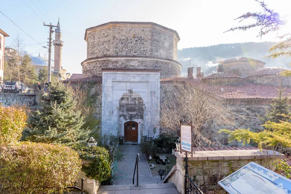 Вид Улицу Yildrim Bayezid Hammam Турецкая Баня Районе Mudurnu Bolu — стоковое фото