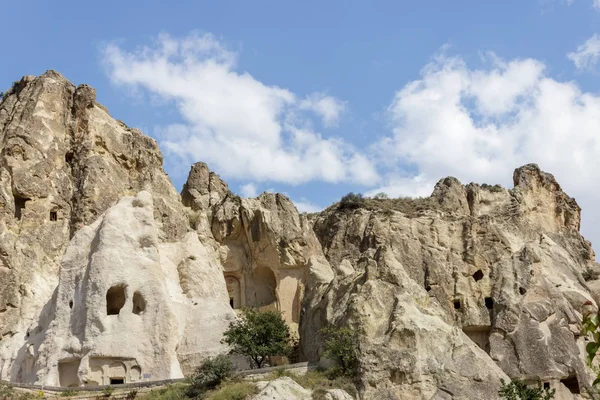 Fairy Tale Chimneys Cappadocia Blue Sky Background Goreme Nevsehir Turkey — Stock Photo, Image