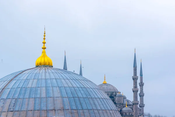 Vista Mesquita Azul Cúpulas Hagia Sophia Hagia Sophia Basílica Patriarcal — Fotografia de Stock