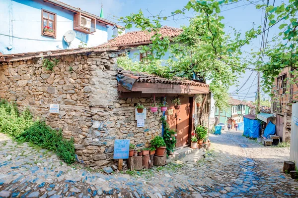 관광객 Bursa Turkey 2018에에서 역사적인 Cumalikizik 목적지의 — 스톡 사진