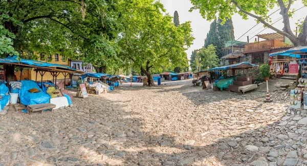 Hoge Resolutie Panorama Van Historische Cumalikizik Village Een Populaire Bestemming — Stockfoto