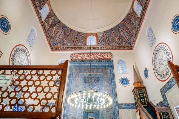 Widok Wewnątrz Zielony Meczet Znany Również Jako Meczet Mehmed Jest — Zdjęcie stockowe