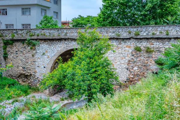 View Ancient Historical Setbasi Bridge Bursa Turkey — стоковое фото