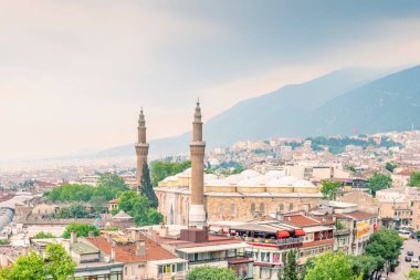 Havadan görünümü Bursa Ulu Camii ya da Ulu Cami Mayıs 201 Bursa,Turkey.20'büyük camisi olan