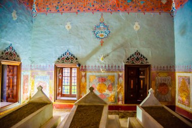 Şirin Hatun, wifie mezar, türbe, Muradiye karmaşık veya karmaşık, Sultan Murad II Bursa,Turkey.20 Mayıs 201 iç görünüm