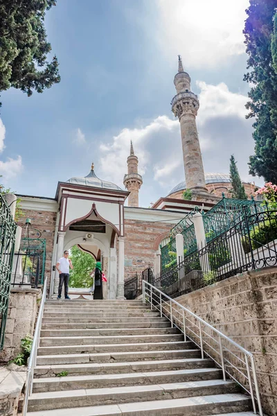 Pessoas Visitam Emir Sultan Complex Sultan Complex Complexo Mesquitas Bursa — Fotografia de Stock