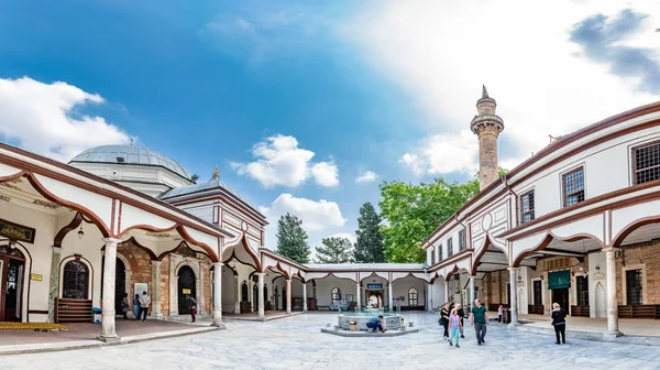 Pessoas Visitam Emir Sultan Complex Sultan Complex Complexo Mesquitas Bursa — Fotografia de Stock