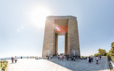 Kim Battle of Gallipoli.Turkey, Çanakkale, 18 Ağustos 201 katıldı yüksek çözünürlük panoramik görünümü Çanakkale Şehitler anıt alanı için Türk askerler