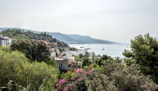 Vista Panorámica Aérea Marine Con Yates Puerto Bodrum Destino Popular —  Fotos de Stock