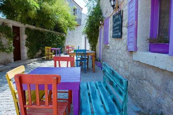 Hdr Зображення Street View Алачаті Району Cesme Alacati Популярним Місцем — стокове фото