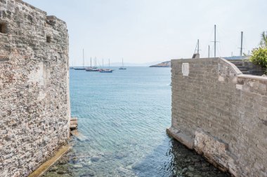 Antik eski kale St. Peter veya Bodrum Kalesi, Bodrum, Türkiye.