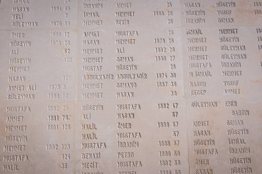 Türk askerine isimleri akbaş Şehitler Mezarlığı ve Anıtı Çanakkale, Türkiye'de