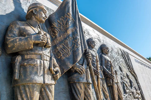 Monumento Soldado Otomano Turco Cementerio Monumento Los Mártires Akbas Canakkale — Foto de Stock