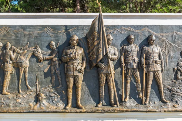 Monument Ottoman Soldiers Turkish Akbas Martyrs Cemetery Memorial Canakkale Turkey — Stock Photo, Image