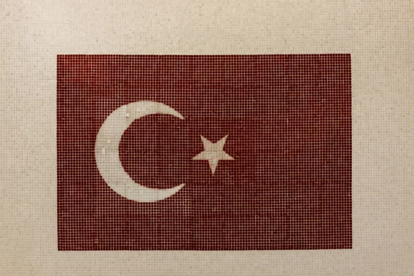 Flaga Turecka Ścianie — Zdjęcie stockowe
