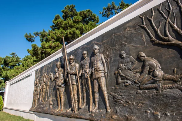 Monumento Soldado Otomano Turco Cementerio Monumento Los Mártires Akbas Canakkale — Foto de Stock