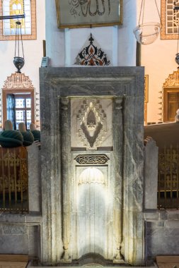Mevlana Müzesi Konya,Turkey.28 Ağustos 2017'iç ayrıntılı bir görünümünü