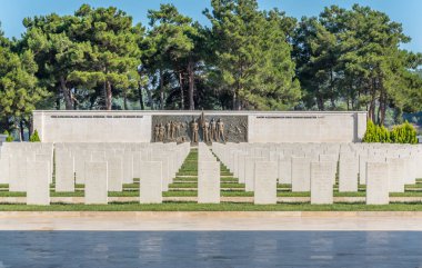 Akbaş Şehitler Mezarlığı ve Anıtı Canakkale,Turkey.Turkey, Çanakkale, 18 Ağustos 2017 yılında