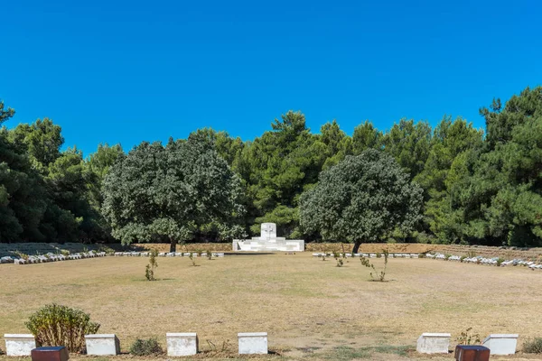 绿色小山公墓 公墓位于土耳其 Canakkale 的安扎克 Suvla 路东侧 — 图库照片
