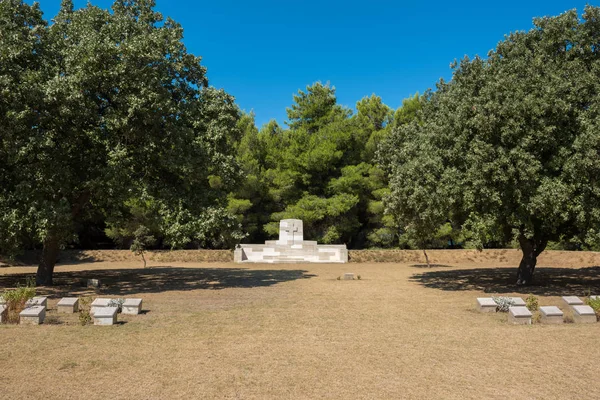 绿色小山公墓 公墓位于土耳其 Canakkale 的安扎克 Suvla 路东侧 — 图库照片