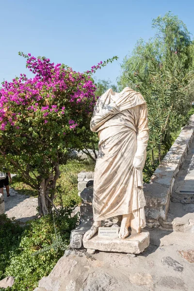 Escultura Mármore Antigo Governador Romano Castelo São Pedro Castelo Bodrum — Fotografia de Stock