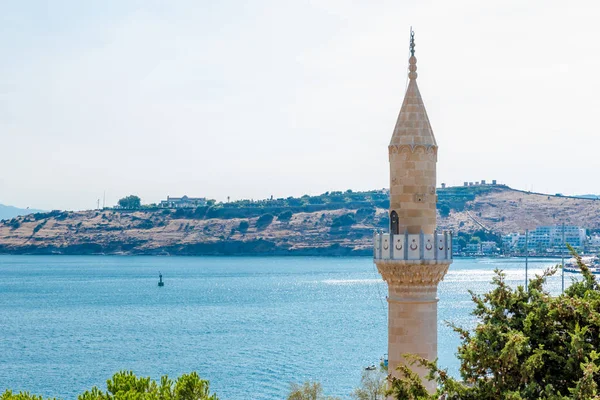 Vue Minaret Mosquée Vue Aérienne Château Saint Pierre Bodrum Château — Photo