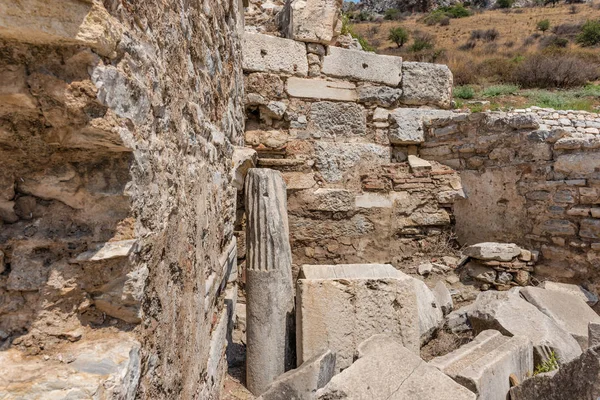 Vista General Las Ruinas Mármol Éfeso Ciudad Antigua Histórica Selcuk — Foto de Stock