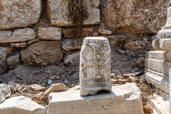 Relieves Mármol Éfeso Ciudad Antigua Histórica Selcuk Izmir Turquía — Foto de Stock