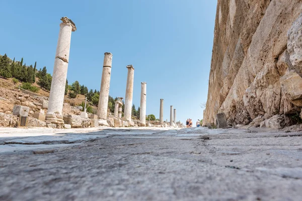 Ember Látogat Ősi Romok Epheszosz Ókori Város Selcuk Izmir Törökország — Stock Fotó