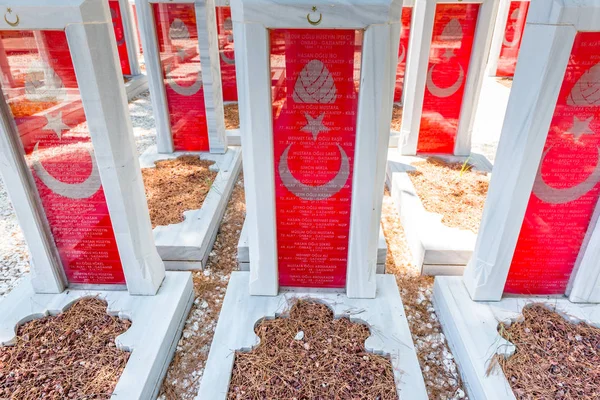 Cementerio Militar Canakkale Martyrs Memorial Monumento Guerra Que Conmemora Servicio — Foto de Stock