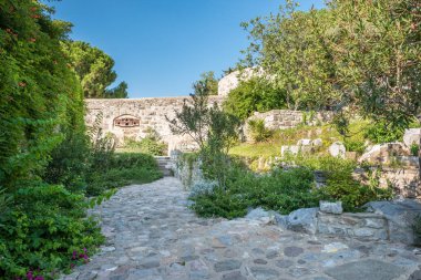 Antik eski kale St. Peter veya Bodrum Kalesi, Bodrum, Türkiye iç görünüm.