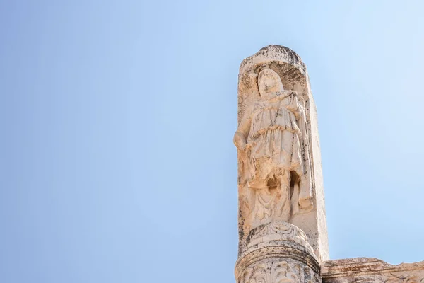 Relieves Mármol Éfeso Ciudad Antigua Histórica Selcuk Izmir Turquía — Foto de Stock