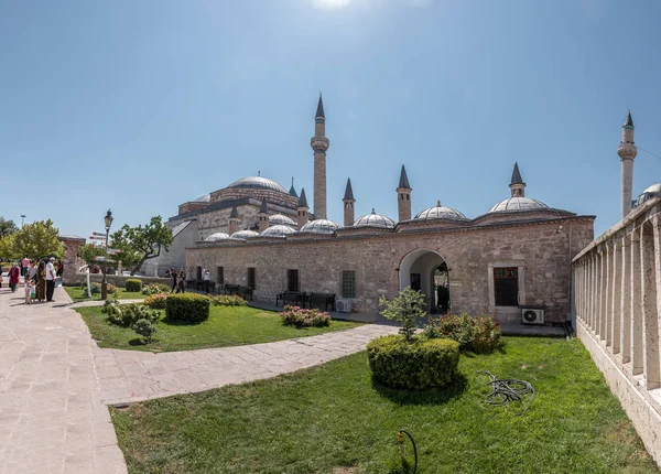 Exterieur Panoramisch Uitzicht Van Mevlana Museum Konya Turkey Augustus 2017 — Stockfoto