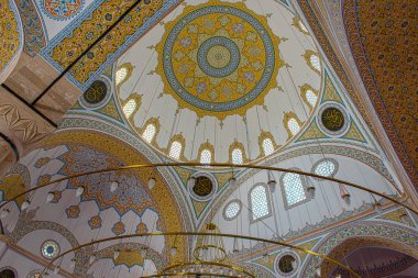Selimiye Camii Konya,Turkey.28 Ağustos 2017 yılında iç ayrıntılı bir görünümünü
