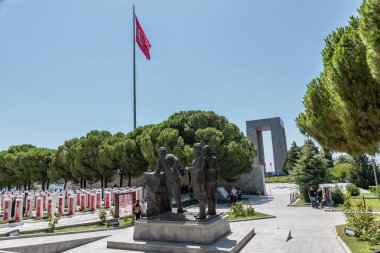 Çanakkale Şehitler Anıtı hizmet hakkında 18 Ağustos 201 Gallipoli.Turkey, Çanakkale, savaşa katılan Türk askerleri anısına bir savaş anıtı bir alandır