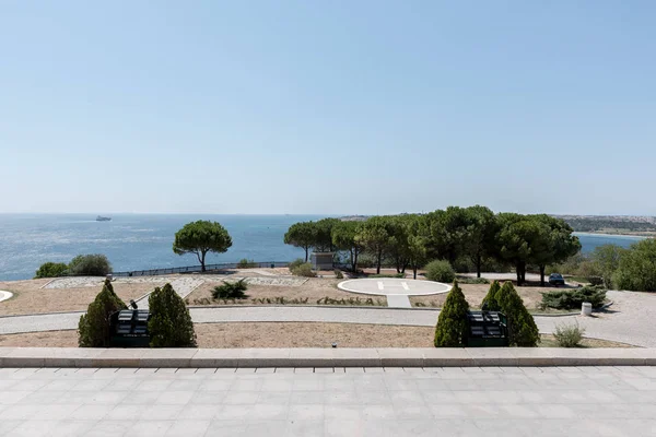 Canakkale Martyrs Memorial Válečný Památník Připomínající Službách Tureckých Vojáků Kteří — Stock fotografie