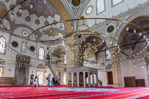 Gente Visita Moschea Selimiye Konya Turchia Agosto 2017 — Foto Stock
