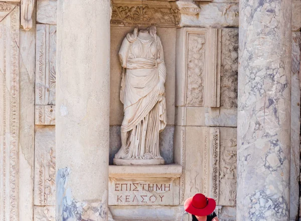 Epístema Conocimiento Estatua Éfeso Ciudad Antigua Histórica Selcuk Izmir Turquía — Foto de Stock