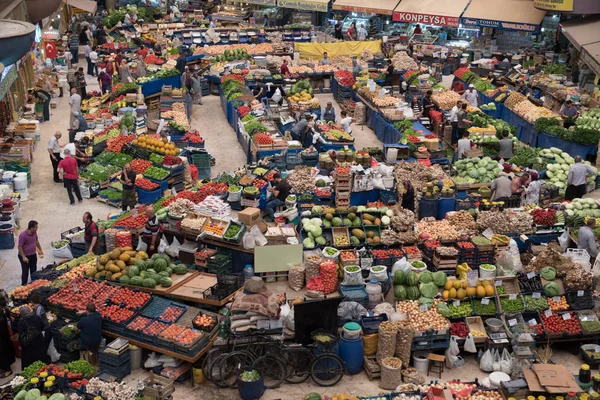 Top View Popular Melike Hatun Bazaar Kadinlar Pazari Women Bazaar — Stock Photo, Image