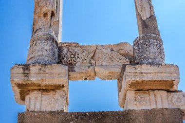 Mermer kabartmalar selçuk, Izmir, Türkiye'de Efes tarihi antik kenti.