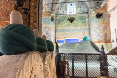 Mevlana Müzesi Konya,Turkey.28 Ağustos 2017'nde Mevlana türbesi