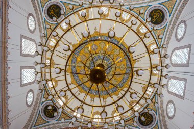 Selimiye Camii Konya,Turkey.28 Ağustos 2017 yılında iç ayrıntılı bir görünümünü